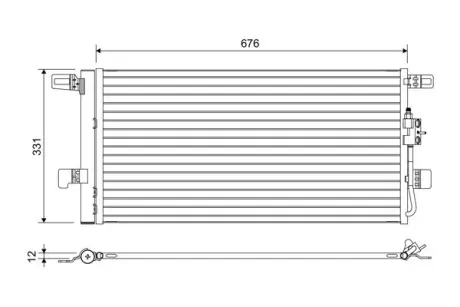 Конденсатор кондиціонера (з осушувачем) AUDI Q5 2.0-3.0DH 06.16- Valeo 822648