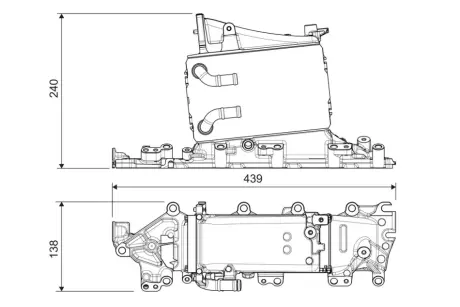 Інтеркулер AUDI A3, Q3 SEAT LEON, LEON SC, LEON ST SKODA KODIAQ I, OCTAVIA III VW GOLF ALLTRACK VII, GOLF VII, PASSAT B8 1.6D/2.0D 04.12- Valeo 822935