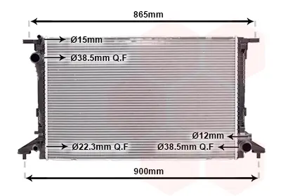 Радіатор охолодження AUDI A4,A5,A6,Q7 3.0TDi 15+ HD Van Wezel 03012722