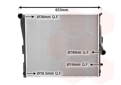Радіатор охолодження BMW X3 25i/30i AT 06-09 Van Wezel 06002343