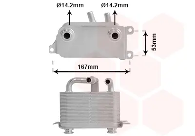 Радіатор масляний АКПП BMW 5 (E60)/7 (E65/E66/E67) 04-09 N43/N52/N53/N62 (теплообмінник) Van Wezel 06003401