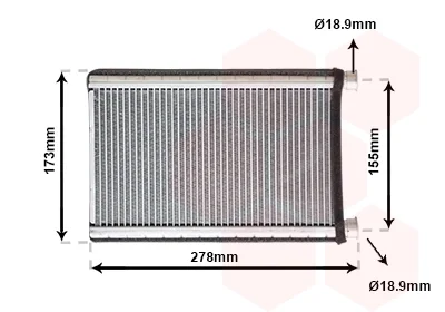 Радіатор пічки BMW 3 (E90-E93)/X1 (E84)/X3 (F25) 04-18 N53/N54/N57/N52 Van Wezel 06006344