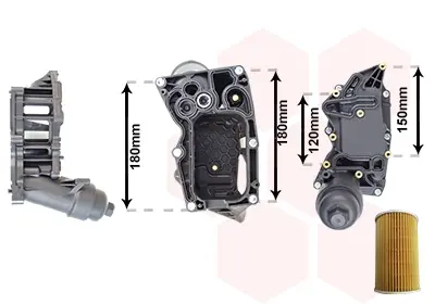 Корпус масляного фільтра BMW F20/F21/F22/F30 10+ Van Wezel 06013754