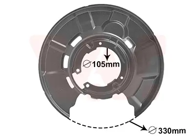 Захист диска гальмівного (заднього) (L) BMW 3 (E90) 04-11 Van Wezel 0627373
