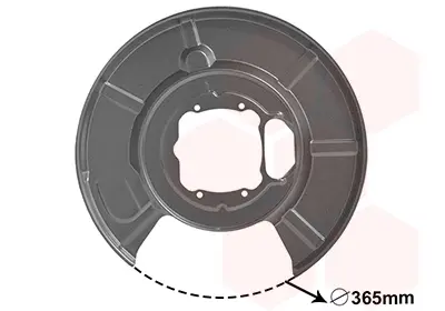 Захист диска гальмівного (заднього) (L) BMW 5 (E60) 01-10 Van Wezel 0655373