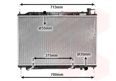 Радіатор охолодження MURANO 35i AT +-AC 03- Van Wezel 13002295