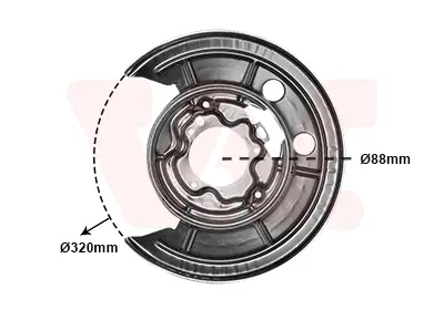 Захист диска гальмівного (L) Citroen Jumper/Fiat Ducato/ Peugeot Boxer 06- Van Wezel 1651373
