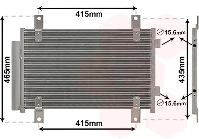 Радіатор кондиціонера Citroen Jumper/Fiat Ducato/Beugeot Boxer 2.0-2.8D 02- Van Wezel 17005351