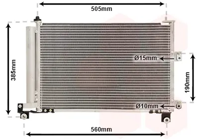 Конденсер кондиціонера FORD RANGER 06/05 > 12 Van Wezel 18005486