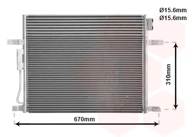 Конденсор кондиціонера JEEP Grand Cherokee Van Wezel 21005050