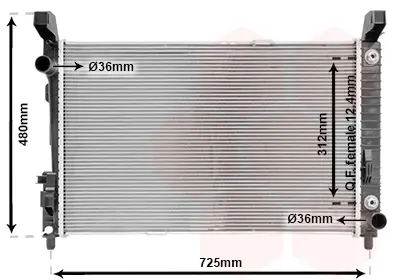 Радіатор охолодження двигуна MERCEDES A W169/ B W245 04>12 Van Wezel 30002364
