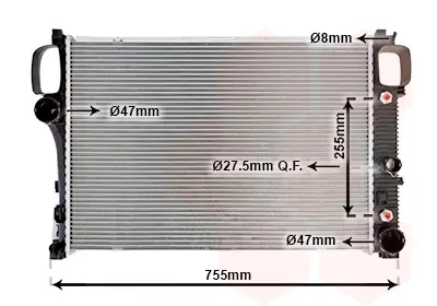 Радіатор охолодження MBW221 S-Cl AT 05- Van Wezel 30002447