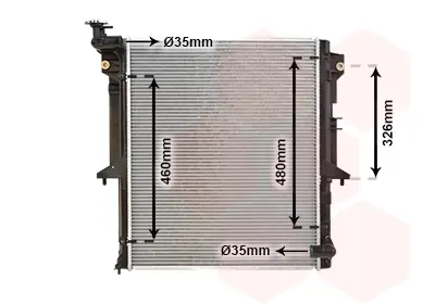 Радіатор охолодження MITSUBISHI L 200 (06-) 2.5 D мех Van Wezel 32002202