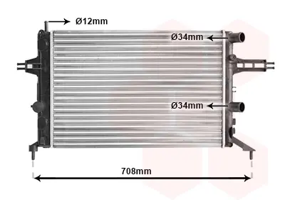 Радіатор ASTRA G 1.2 MT -AC 98-04 Van Wezel 37002257