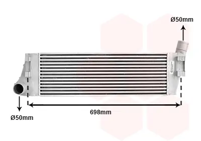 Інтеркулер RENAULT MEGANE2/SCENIC TD MT 02- Van Wezel 43004316