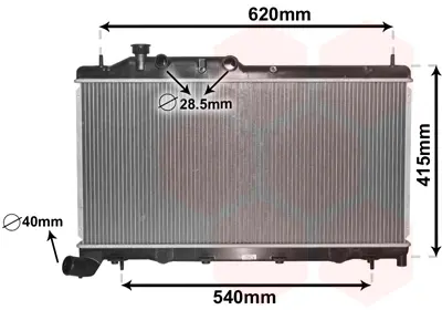Радіатор охолодження SUBARU IMPREZA/ FORESTER 2.0D 08- Van Wezel 51002105