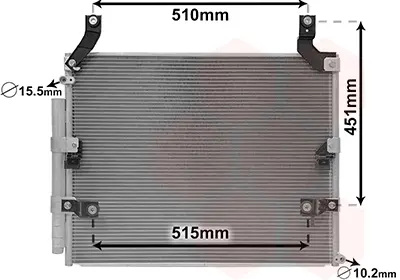 Конденсор кондиціонера LEXUS LX470 9/01>08 Van Wezel 53005697
