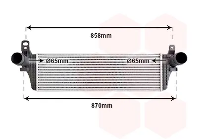 Радіатор інтеркулера VW T5/T6 2.0 TSI 09- Van Wezel 58004313