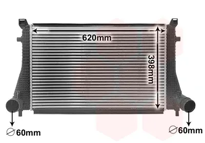 Радіатор інтеркулера Seat OctaviaIII/SuperbIII/VW Golf VII/Passat 1.8/2.0 12- Van Wezel 58014702