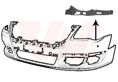 Кронштейн кріплення бампера (переднього/L) VW Passat 05-10 Van Wezel 5839563