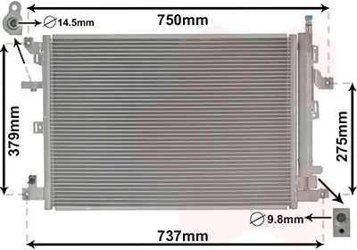 Конденсер кондиціонера VOLVO XC90 02 > 14 Van Wezel 59005152