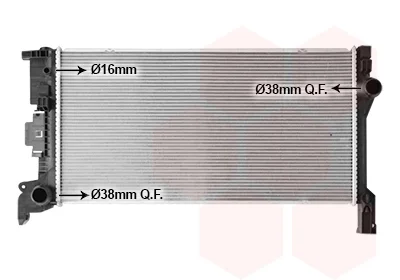 Фото - радіатор охолодження двигуна VOLVO S60/S90/XC60 Van Wezel 59012703 Радіатор охолодження двигуна VOLVO S60/S90/XC60 Van Wezel 59012703