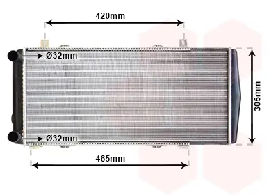 Радіатор охолодження SKODA FELICIA (6U) (94-) Van Wezel 76002004