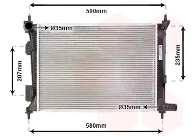 Радіатор охолодження RIO/ACCENT MT 11- Van Wezel 82002277
