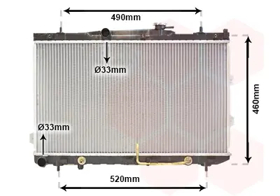 Радіатор CERATO 16i/20i AT 04- Van Wezel 83002075