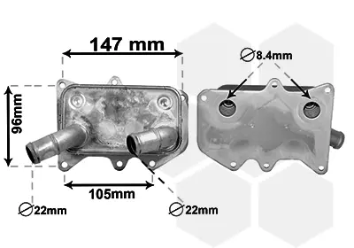 Радіатор масляний iX35/SantaF/Sorento 09- Van Wezel 83003215