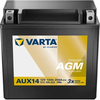 Акумулятор 12В 13Агод./200А AGM AUXILIARY (L+) 150x87x146 B00 - без монтажного фланця VARTA 513106020K262