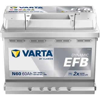 Акумулятор 12В 60Агод./640А (EN) Dynamic EFB START&STOP EFB (R+) 242x175x190 B13 - монтажний фланець 10.5мм VARTA 560500064K262