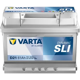 Акумулятор 12В 61Агод./600А (EN) Dynamic SLI (R+) 242x175x175 B13 - монтажний фланець 10.5мм (пусковий) VARTA 561400060K262