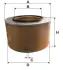 Фільтр повітря - фільтруючий елемент (x261) MERCEDES ACTROS, AXOR 11946/11967 04.96- WIX FILTERS 93160E (фото 1)