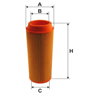 Фільтр повітряний (фільтруючий елемент) AEBI TERRATRAC MASSEY FERGUSON 100 A4.107-V2003-TE 01.64- WIX FILTERS 93213E