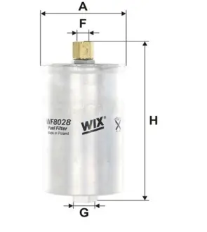 Паливний фільтр AUDI 100 C3, 80 B2, 80 B3, 90 B2, 90 B3, COUPE B2, COUPE B3 VW CORRADO, GOLF I, GOLF II, JETTA II, PASSAT B2, PASSAT B3/B4, SANTANA, SCIROCCO 1.6-2.3 08.78-12.95 WIX FILTERS WF8028