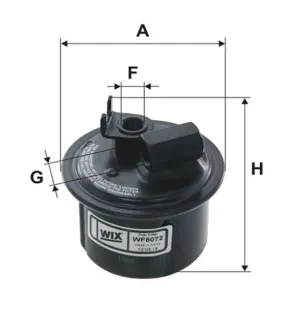Паливний фільтр HONDA ACCORD IV, ACCORD V, CIVIC V, CIVIC VI, CONCERTO, CRX III, PRELUDE IV ROVER 800 1.5-2.7 08.89-12.00 WIX FILTERS WF8072