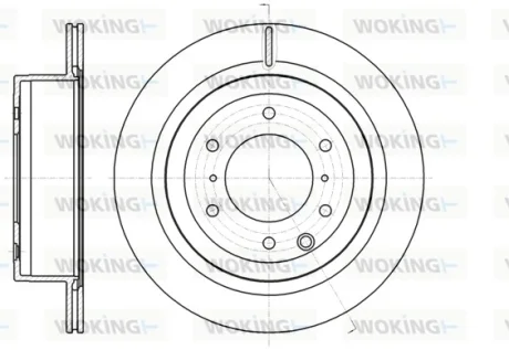Гальмівний диск задн. Pajero/Montero/Shogun 06- Woking D61099.10