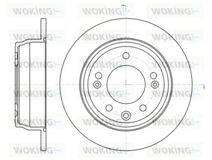 Гальмівний диск зад. Hyundai Tucson, i30, ix35/Kia Ceed, Sportage 05- (262*10) Woking D61105.00