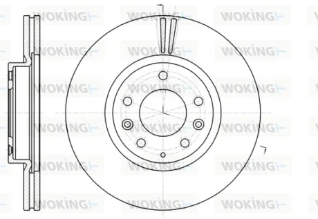 Гальмівний диск перед. Mazda 6/Atenza/6 (07-21) Woking D61235.10