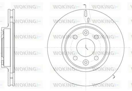 Гальмівний диск пер. Renault Logan, Sandero, Clio 13- (258*22) Woking D61535.10