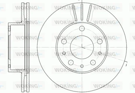 Гальмівний диск перед. Boxer/Ducato/Jumper (06-21) Woking D6476.10