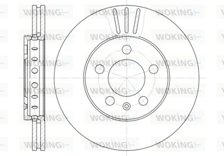 Гальмівний диск пер. SKODA Fabia AUDI A3; VW Golf 4 97- (256*22) Woking D6545.10