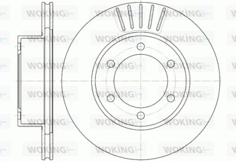Гальмівний диск передн. 4 RUNNER III /LAND CRUISER 90 2.7-3.4 95-02 Woking D6562.10