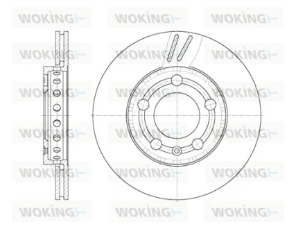 Гальмівний диск перед. Fabia/Fox/Polo (03-21) Woking D6709.10