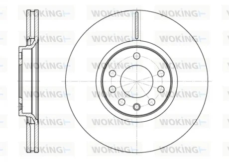 Гальмівний диск перед. Opel Astra G 98-05/H 04- (308x25) (вент.) Woking D6729.10