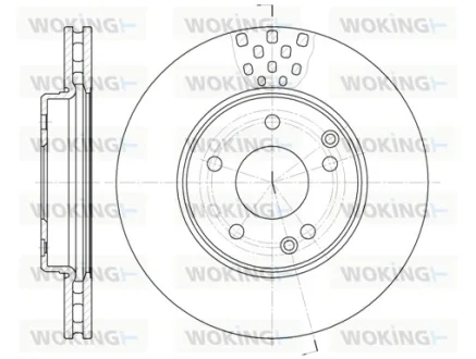 Гальмівний диск пер. MB W210 95- (288*25) Woking D6751.10
