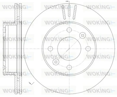 Гальмівний диск пер. i10/Picanto 04- (240*18) Woking D6990.10