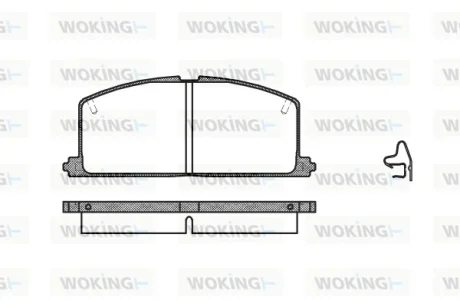 Гальмівні колодки пер. Camry/Carina/Celica/Corolla/Tercel (83-02) Woking P0673.04