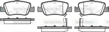 Гальмівні колодки зад. Toyota Auris 07-12/Corolla 13- (bosch) Woking P12563.02
